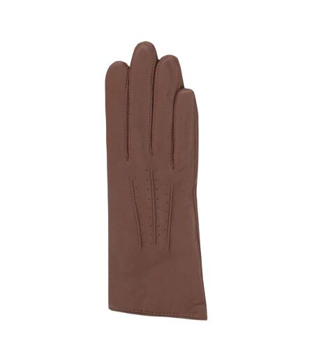 Womens/ladies Serena Leather Gloves Brown Eastern Counties Leather