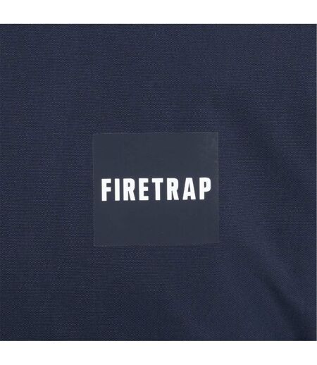 Mens Colour Block Bomber Jacket Navy Firetrap