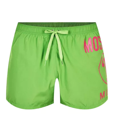 Short De Bain Motif Logo Homme Vert Moschino