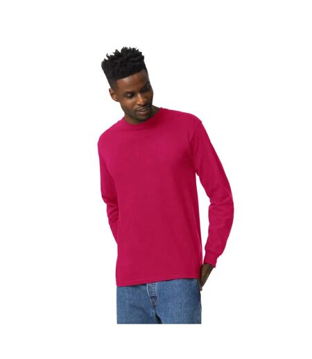 T-shirt Manches Longues Adulte Rouge Foncé Gildan