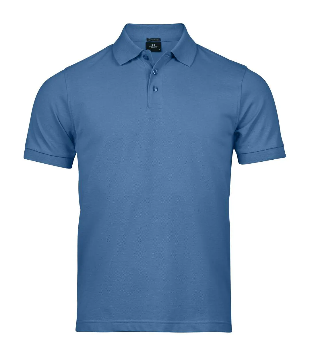 Mens Luxury Stretch Polo Shirt Ocean Blue Tee Jays-1