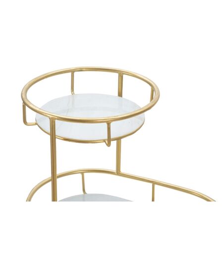 Plateau Décoratif 2 Niveaux Jade 36cm Or