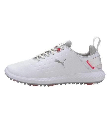 Womens/ladies Blaze Pro Ignite Textured Leather Spikeless Golf Shoes White Puma