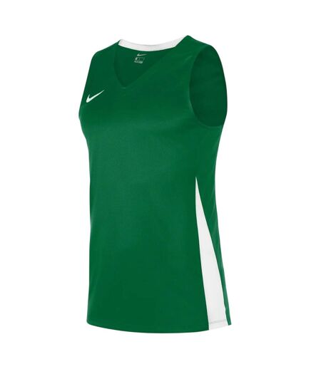 Maillot Sans Manches Motif/style Panneau Contrasté Femme Vert Pin Blanc Nike