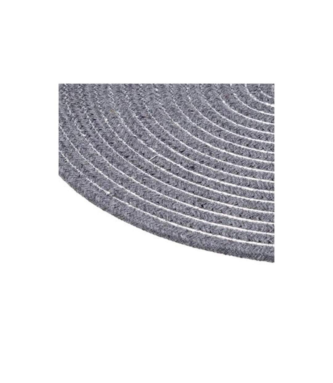 Set de Table Rond Déco Shiny 35cm Gris Foncé-2