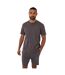 Mens Embroidered Flower Regular T-shirt Slate Threadbare-1