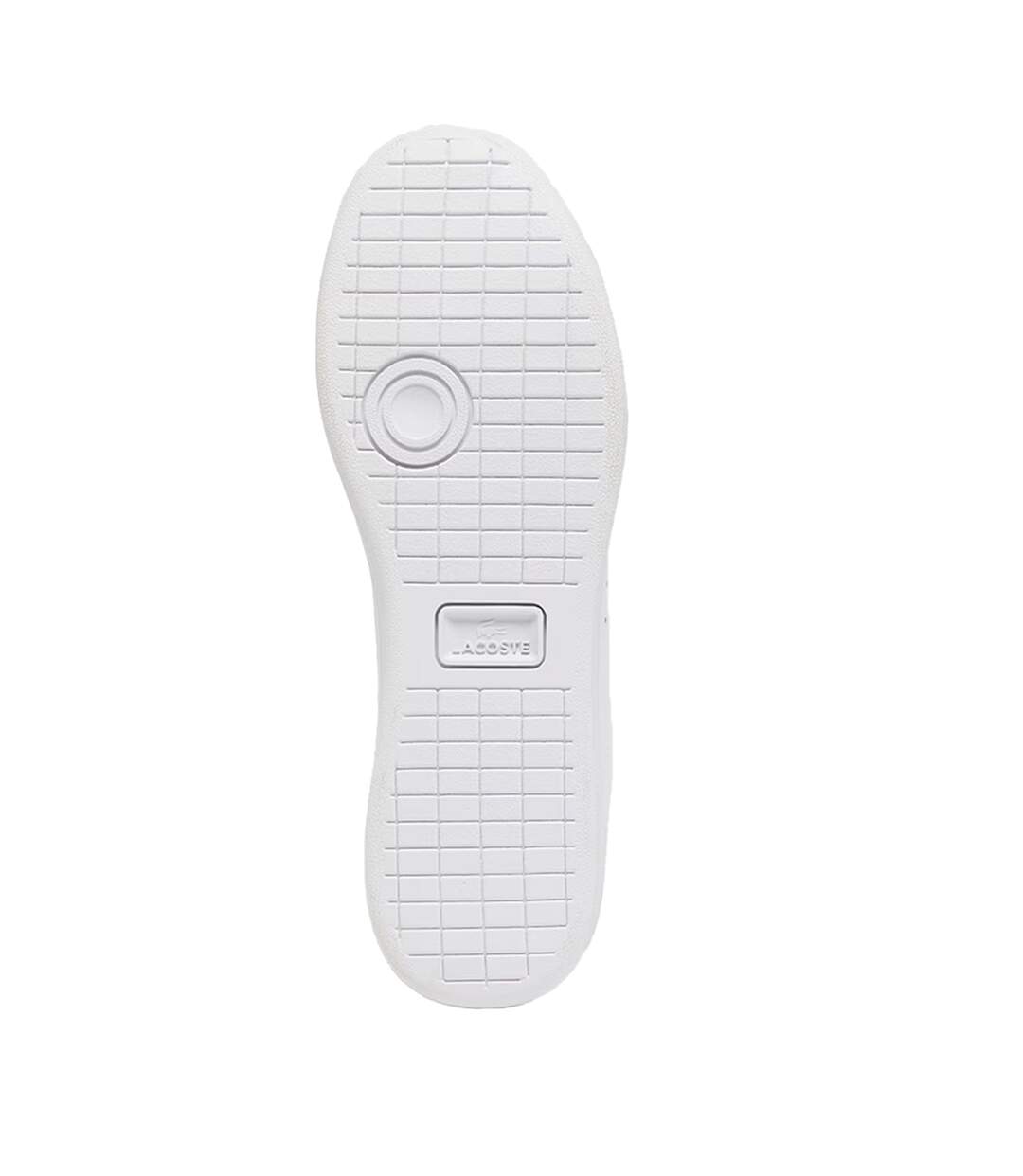 Mens Carnaby Leather Flat Trainers White Navy Lacoste-4