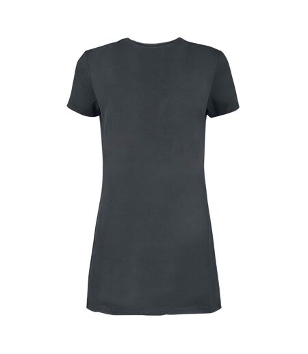 Womens/ladies Script Cypress Hill T-shirt Dress Charcoal Amplified