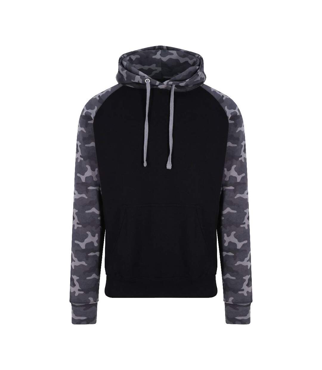 Mens baseball hoodie solid black/black Awdis