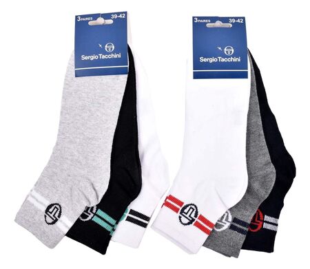 Chaussettes homme Sergio Tacchini Socquettes QUARTER Pack de 6 paires QUARTER TACCHINI Logo