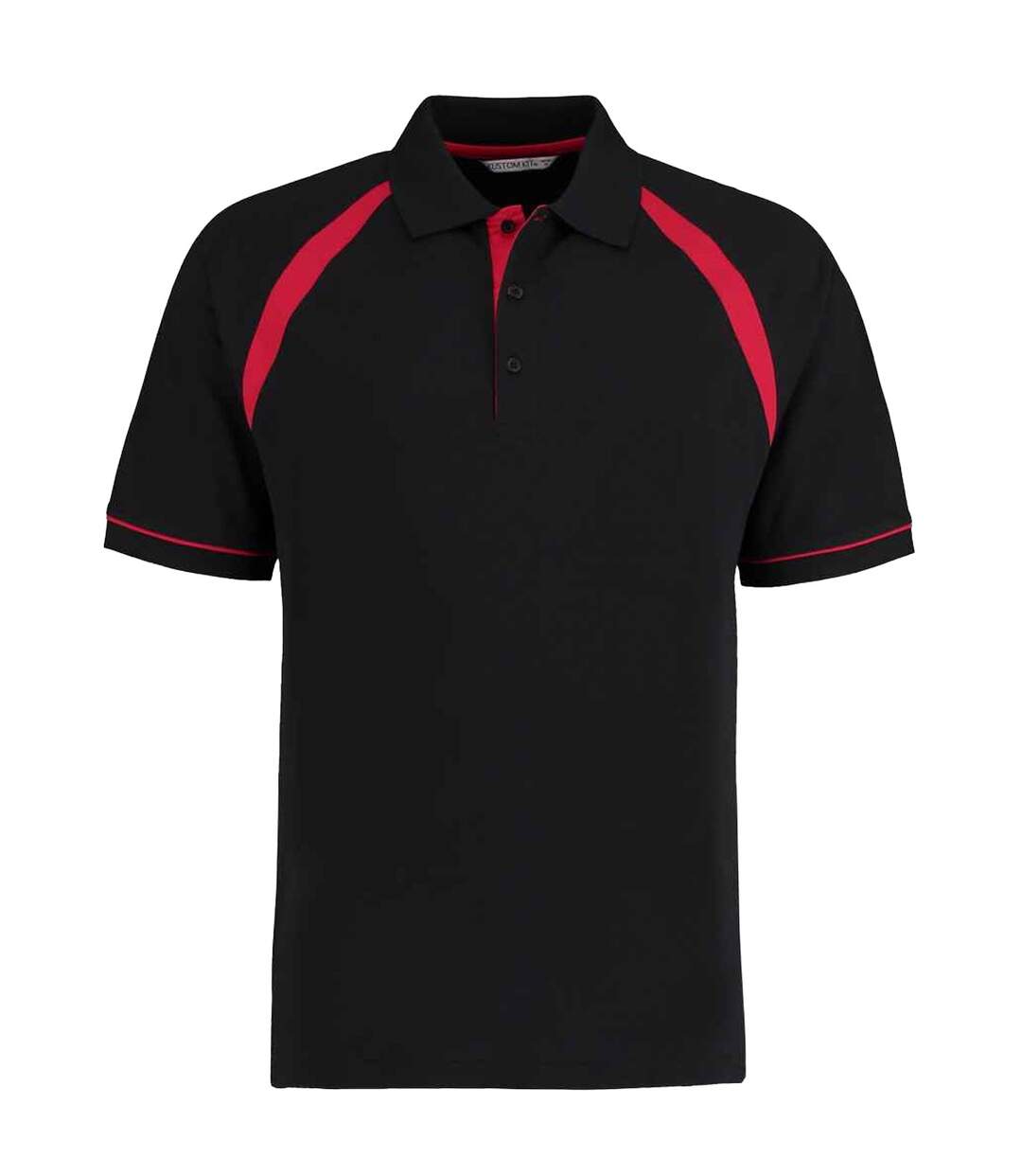 Polo Oak Hill Homme Noir Rouge Vif Kustom Kit-1