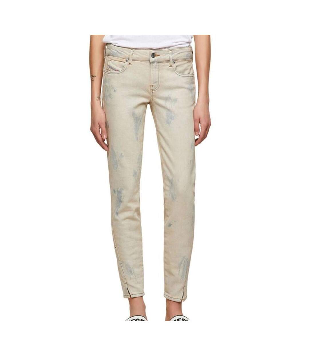 Jean Slim Low Bleu très délavé Femme Diesel D-jevel - W28-L32-1