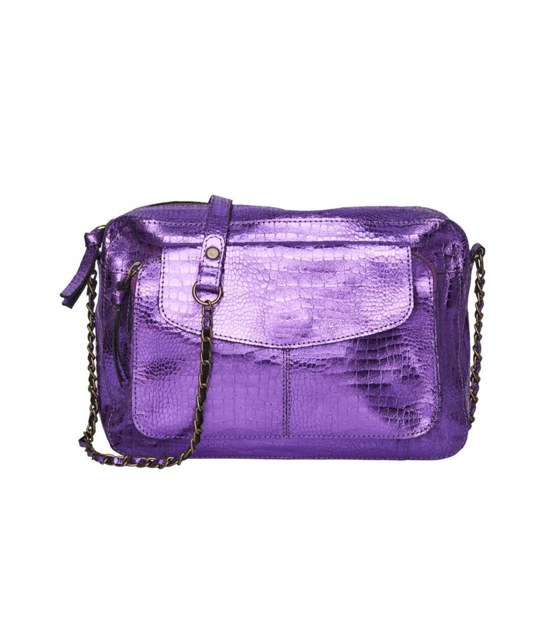 Sac à bandoulière violet femme pieces naina - taille unique-1