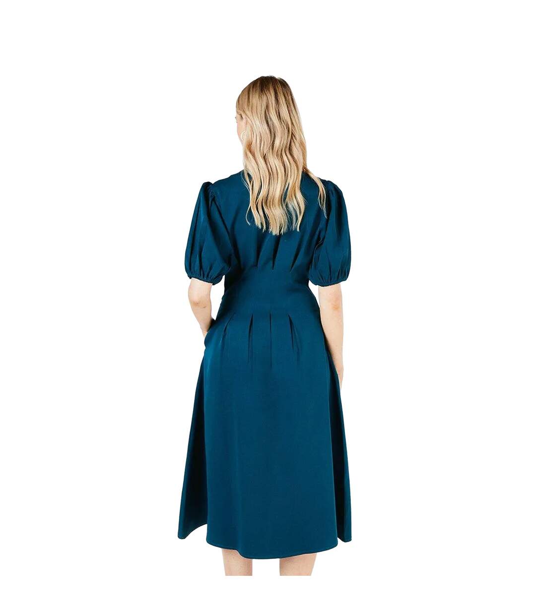 Robe mi-longue femme bleu sarcelle Principles-2