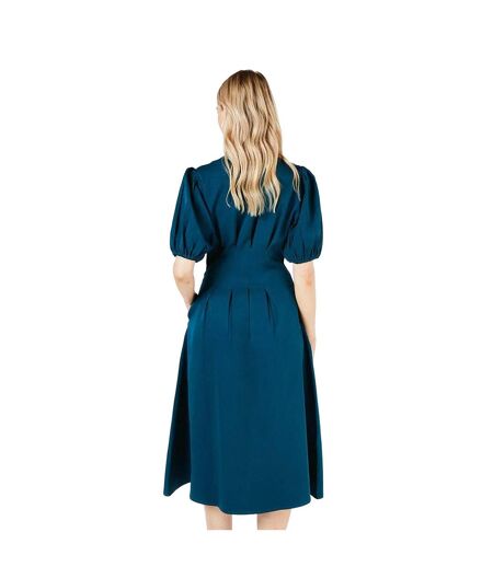 Robe mi-longue femme bleu sarcelle Principles