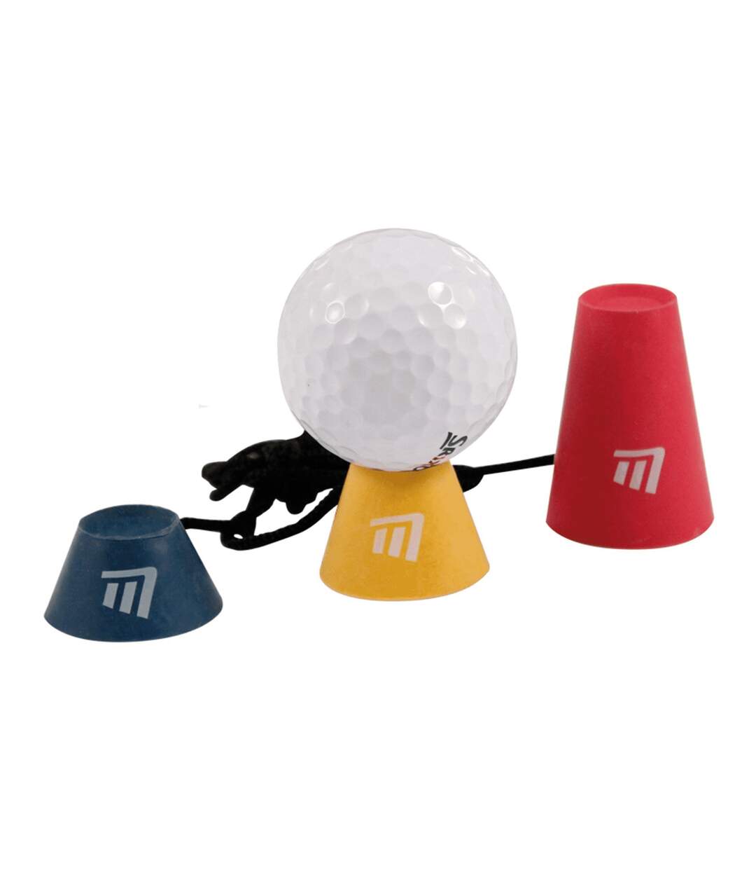 Jumbo pyramid golf tees red/yellow/blue Masters