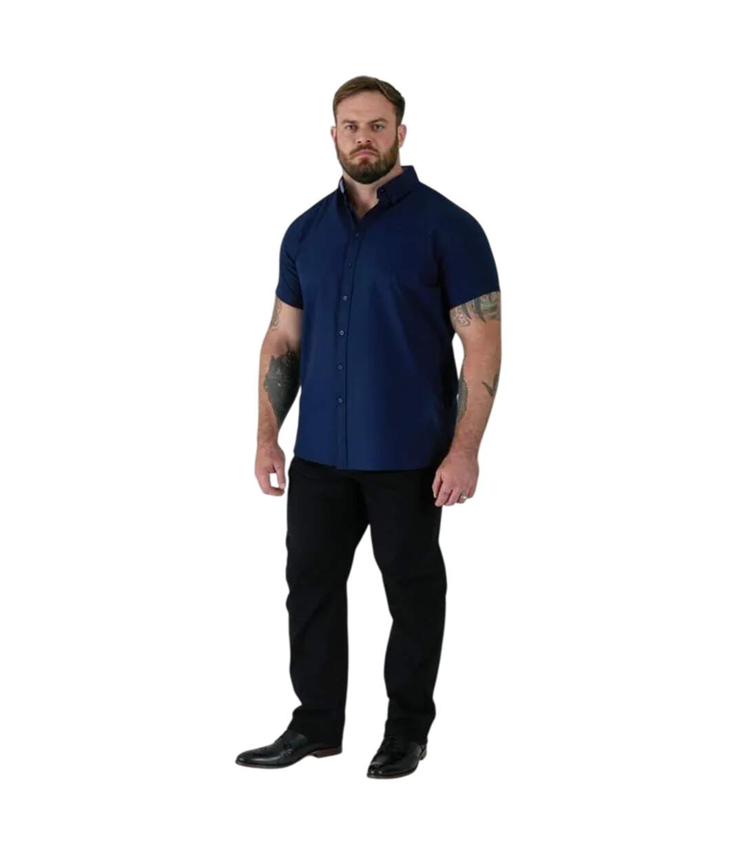 Chemise Manches Courtes James Homme Bleu Marine Duke-4