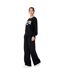 Womens/ladies New York Slogan Sweatshirt & Jogging Bottoms Set Black Be You-4