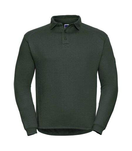 Russell Europe - Sweatshirt avec col et boutons - Homme (Vert bouteille) - UTRW3275