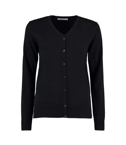 Kustom Kit Womens V-Neck Cardigan / Ladies Knitwear (Black) - UTBC2685