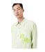Mens Palm Tree Linen Blend Regular Long-sleeved Shirt Green Emporio Armani EA7-4