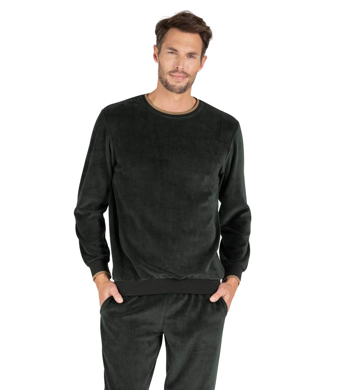 Pyjama long Jogger velours homme Eminence-1