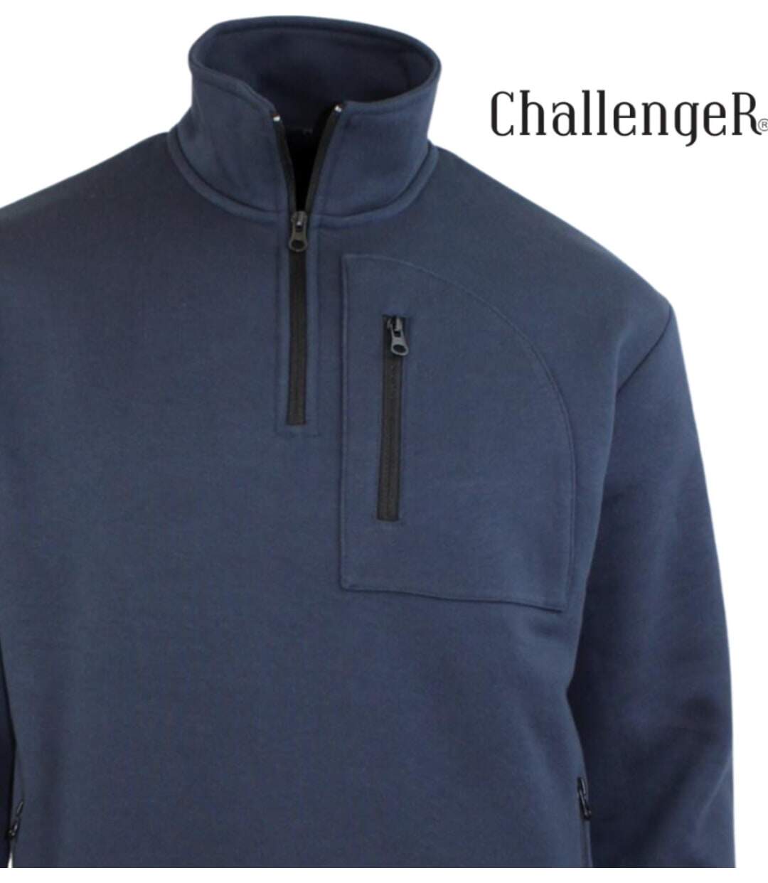 CHALLENGER PERCEVAL1 — Sweat col camionneur marine : le confort thermique et fonctionnel au quotidien-2