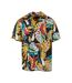 Mens Toucan Viscose All-over Print Resort Shirt Black Multicoloured Urban Classics-1