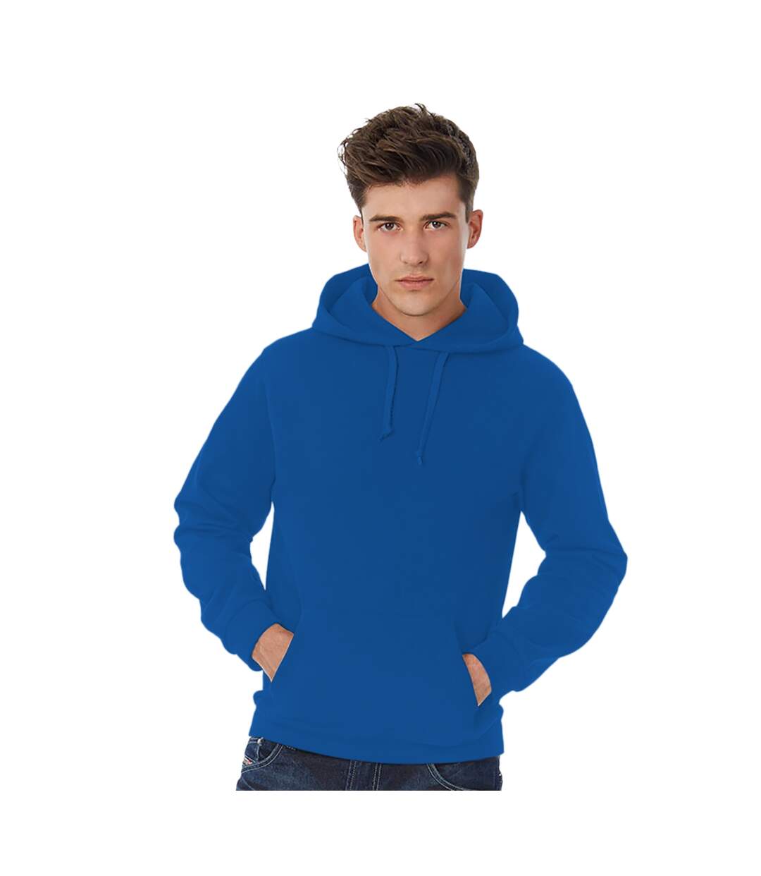 Sweat à capuche adulte unisexe bleu roi B&C