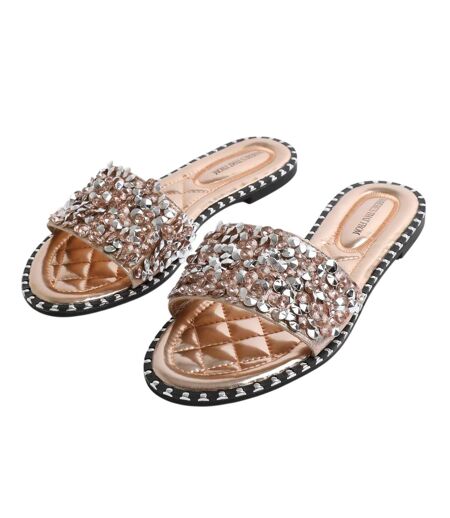 Claquettes Bella Femme Rose Doré Where´s That From