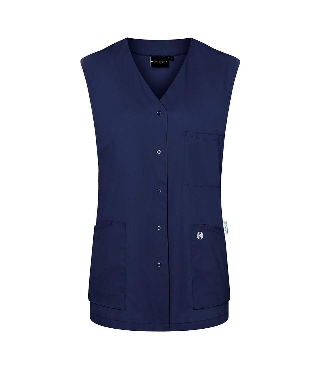 Womens/ladies Essential Sleeveless Work Tunic Navy Karlowsky-1