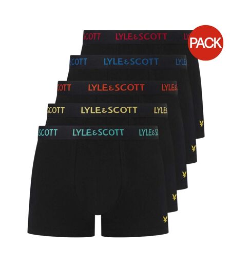 Lot De 5  Boxers Motif/style Uni Core Homme Noir Lyle & Scott