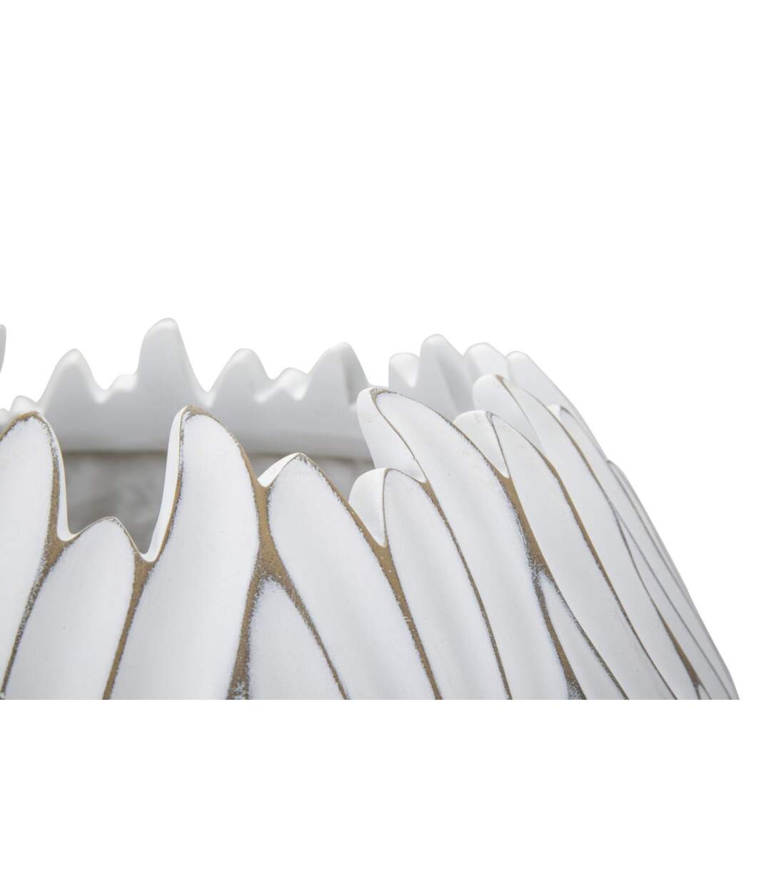 Cache-Pot Design en Relief Honduras 40cm Blanc-3