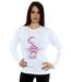 Disney - Sweat ALICE IN WONDERLAND CHESHIRE CAT UPSIDE DOWN - Femme (Blanc) - UTBI5608-2