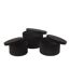 Lot de 3 Boîtes de Rangement Rondes Plates Vaughn 32cm Noir-3
