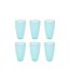Lot de 6 Verres en Plastique Réutilisable Square 50cl Bleu Menthe-1
