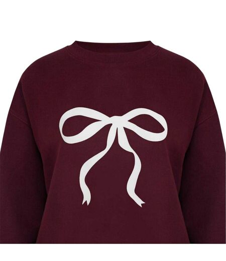 Sweat Motif/style Nœud Femme Bordeaux Miso