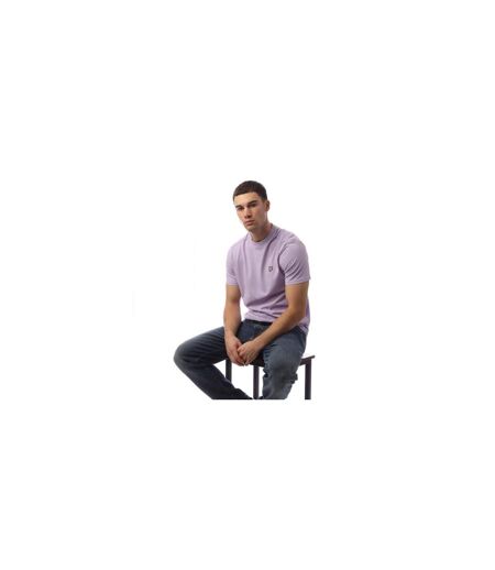 Mens Dye Wash T-shirt Purple Lyle & Scott