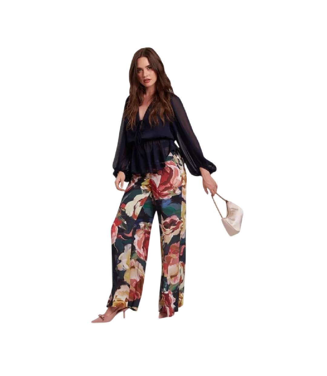 Blouse Manches Bishop Femme Bleu Marine Ted Baker-1