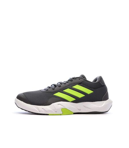 Chaussures de running grises/vertes homme adidas amplimove
