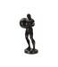 Statuette Homme Athlétique Atlas 43cm Noir-2