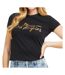 T-shirt Noir Femme Guess Gold - S