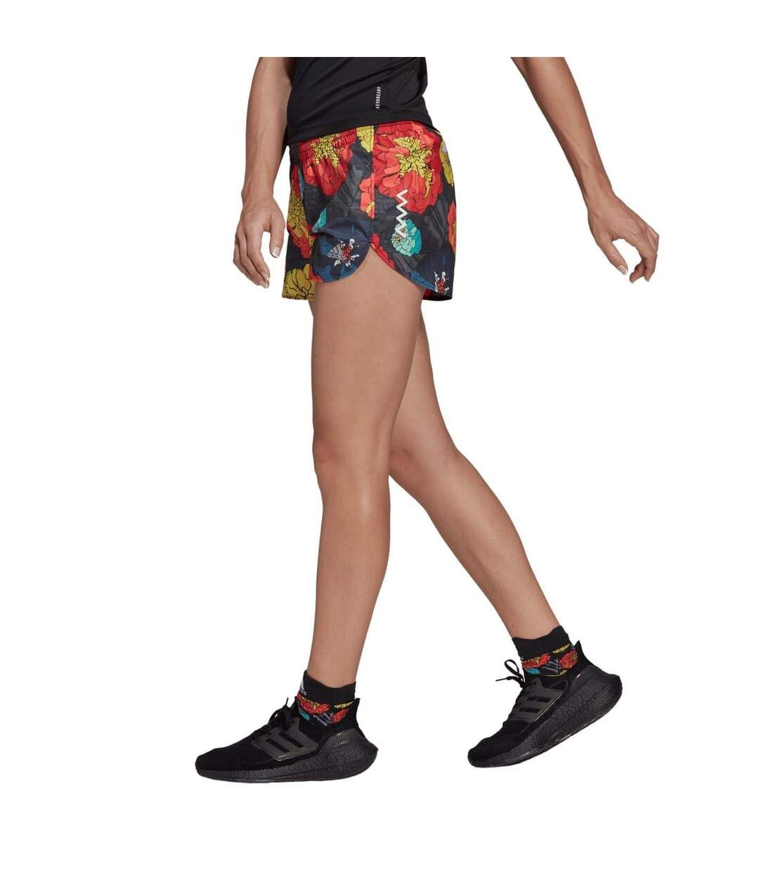 Short Motif/style Floral Femme Noir Adidas-4