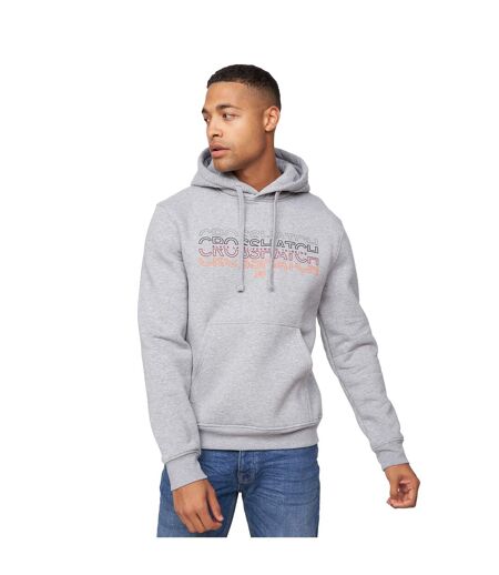 Sweat à capuche manfred homme gris chiné Crosshatch