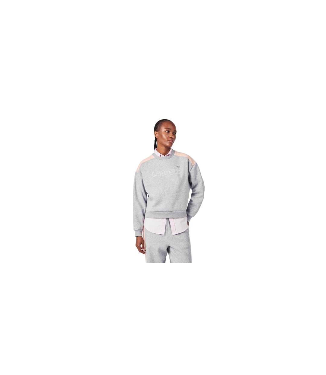 Sweat Femme Argenté Lacoste-1