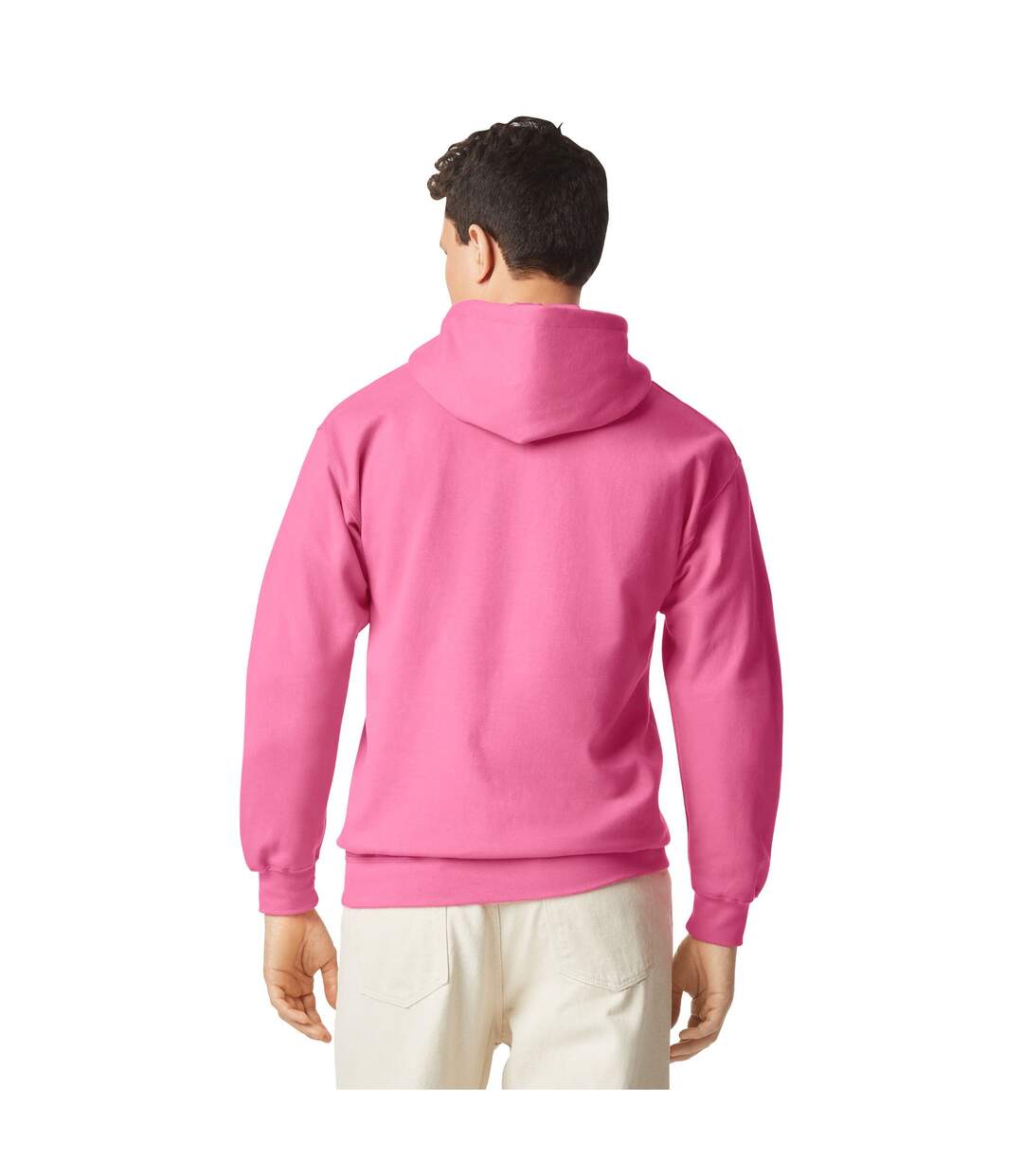 Sweat à capuche homme rose foncé Gildan-2