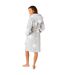 Womens/ladies star print dressing gown grey Generic