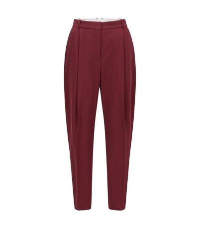 Womens/ladies Tedah Plain Trousers Red Boss