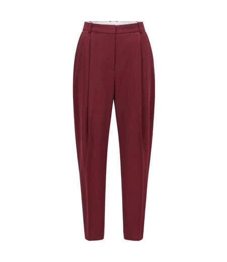 Womens/ladies Tedah Plain Trousers Red Boss