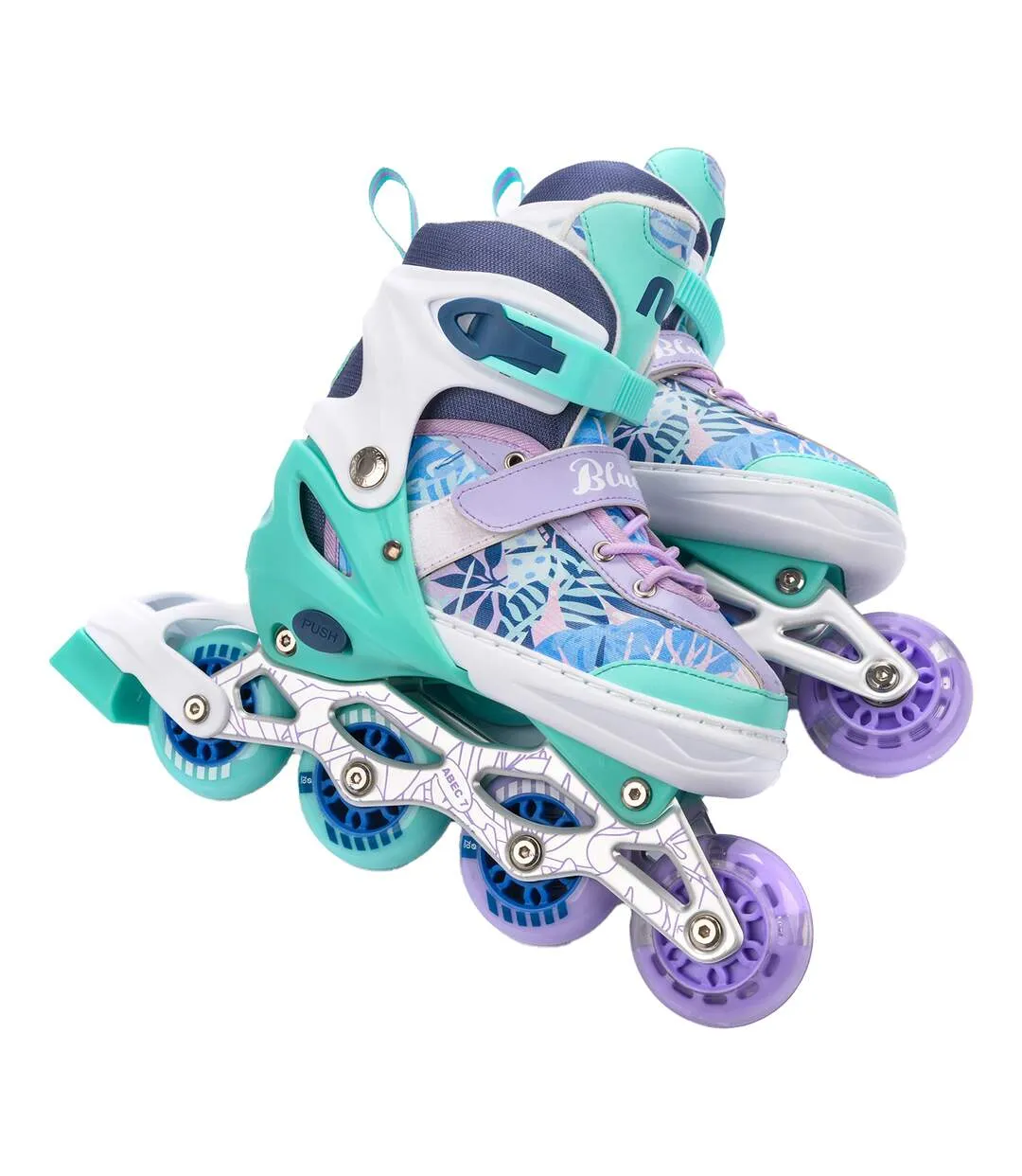 Rollers Style 4-en-1 Blueberry Homme 38-41 Fr Violet Clair Vert Meteor-4